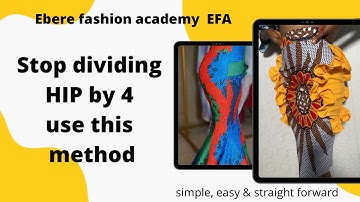 How to cut contoured skirt using hip allocation method