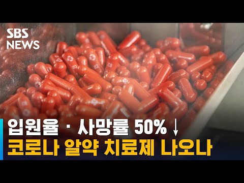 입원율 · 사망률 <strong>50</strong>%↓…코로나 알약 치료제 나오나 / <strong>SBS</strong>