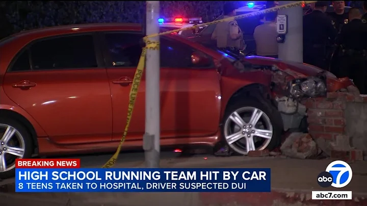 8 high school running team members struck by vehicle in possible DUI crash