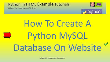 How to create a python mysql database on website