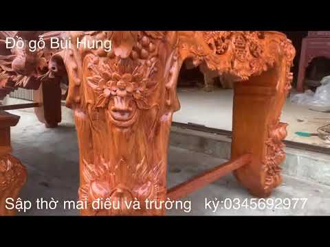 Video Sập thờ hương đá và bàn ghế trường kỷ - youtube