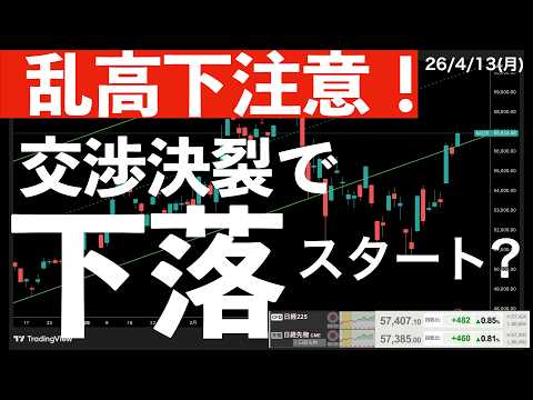 【乱高下注意】米イランの和平協議！交渉決裂！　#米国株 #日経平均 #sp500