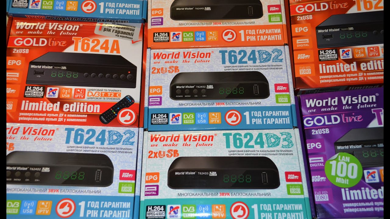 World Vision обошли всех! Обзор (распаковка) Тюнер Т2 T624M2, T624M3 ...