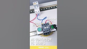 How to Connect a 3P Contactor with a Momentary and Latching Button. LC1D12