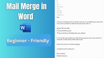 Mail Merge in MS Word Made Easy | Step-by-Step Tutorial for Beginners (2025)