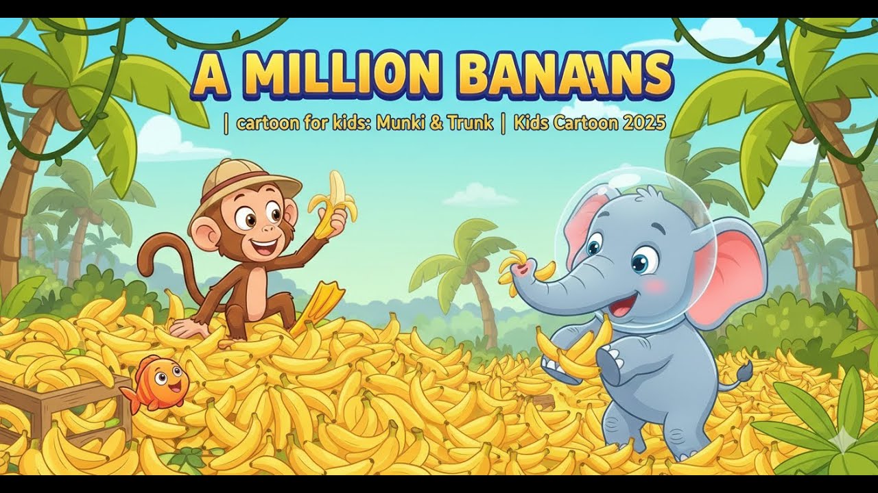 Миллион бананов | мультфильм для детей: Мунки и Транк | Детский мультфильм 2025 года