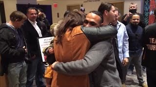 KEITH THURMAN CELEBRATES VICTORY OVER DANNY GARCIA WITH FAMILY AND FRIENDS AT HOTEL AFTER THE FIGHT