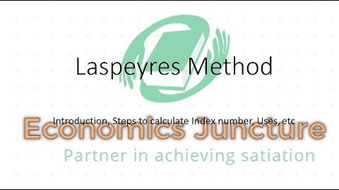 Laspeyres Method (Index number)
