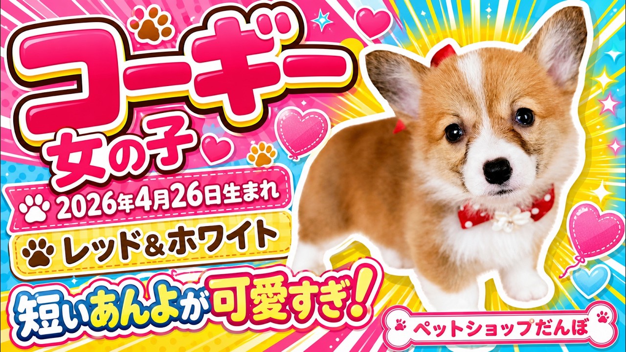 かわいい♡コーギーちゃんヨーキーちゃん柴犬ちゃんetc.オーダー受付ページ つぶらな瞳にきゅん！短いあんよが可愛いコーギーちゃん - YouTube