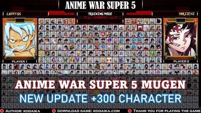 Anime War Super 2 MUGEN KODAIKA [ DOWNLOAD ] + 100 SUPER CHAR JUS MUGEN  2021 