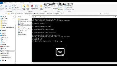 Tutorial Membuat Kalkulator Persegi Panjang ke Lua ( Command Line ) dari CMD Berbasis Windows 10