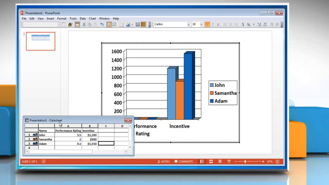 how to make a powerpoint bar graph