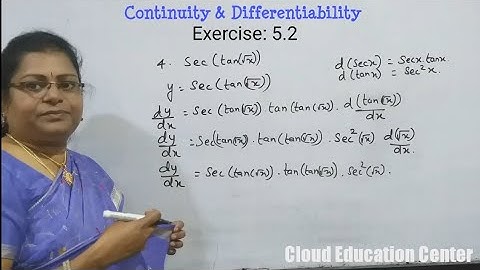 Continuity & Differentiability | Exercise: 5.2 | 4th Q&A | 2nd PUC maths | how to solve differentiat