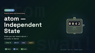 Clojure atom — Independent State · swap!, reset!, deref | Episode 25