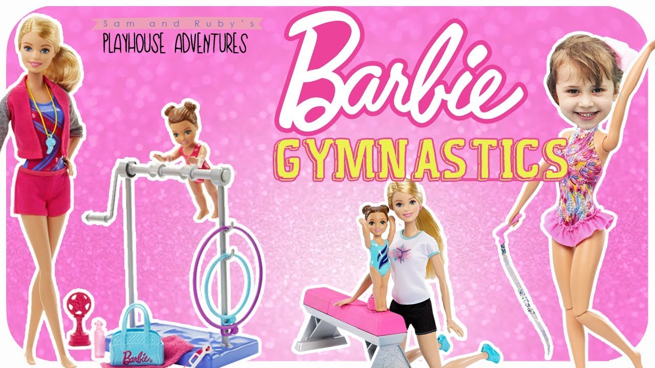 BARBIE GYMNASTICS TOY REVIEW Barbie Toys Sam and Rubys Playhouse