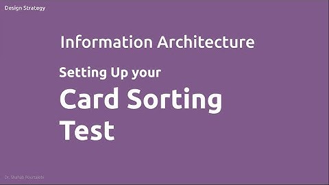 Card Sorting (How to plan the test)