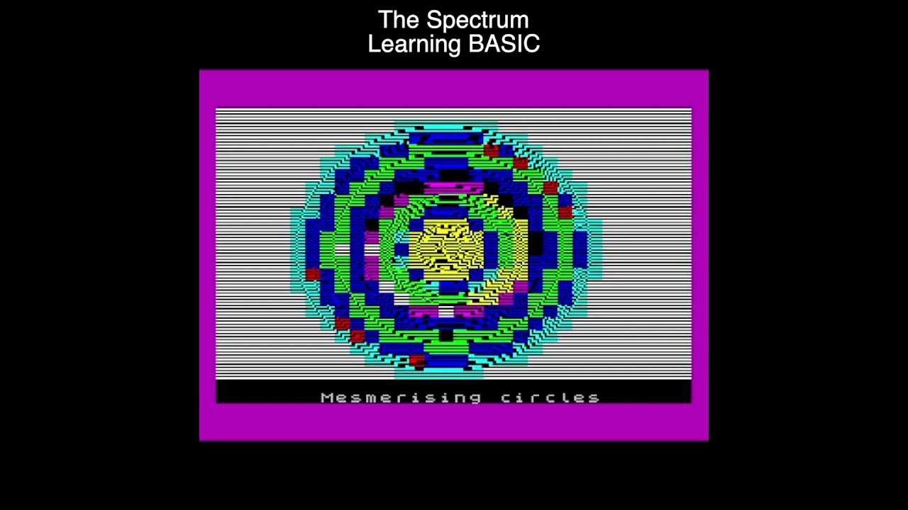mesmerising circles - Sinclair BASIC - The Spectrum #zxspectrum - YouTube