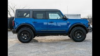 2021 Ford Bronco Advanced 4x4 First Edition Lightning Blue Metallic 4 Door Walk-around Video screenshot 5