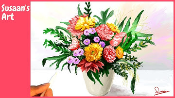 Painting a Flower Vase/ Digital painting using Procreate