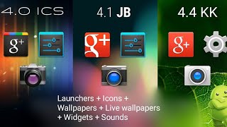 Android 4.0,4.4,5.0 Launchers!(including sounds,live wallpapers stockWP,Widgets,Icons(JB coming soon screenshot 4