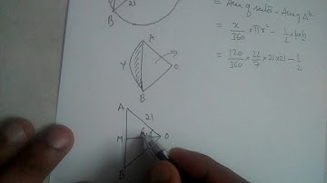 Find area of segment AYB if radius is 21cm and angle AOB=120⁰