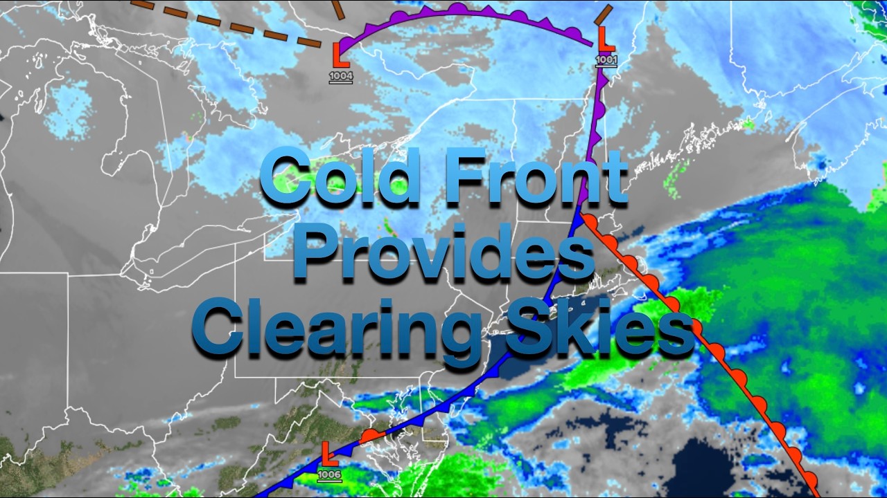 Cold Front Provides Clearing Skies - YouTube