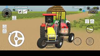 Pull Big Trolley attached two tractor?||Indian vehicle simulator ||AnilSingh