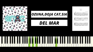 Video thumbnail of "Ozuna x Doja Cat x Sia - Del Mar (BEST PIANO TUTORIAL & COVER)"