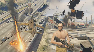 GTA 5 - Pedestrian Riot, Angry Planes, Meteors & More Chaos