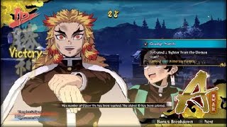 Demon Slayer -Kimetsu no Yaiba- The Hinokami Chronicles- Rengoku vs Akaza Gameplay ( ENG DUB)
