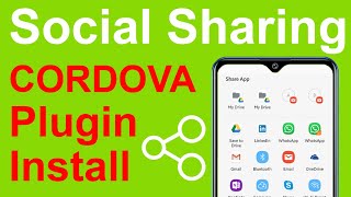 Cordova social share plugin install | Cordova plugin social share installing example step by step