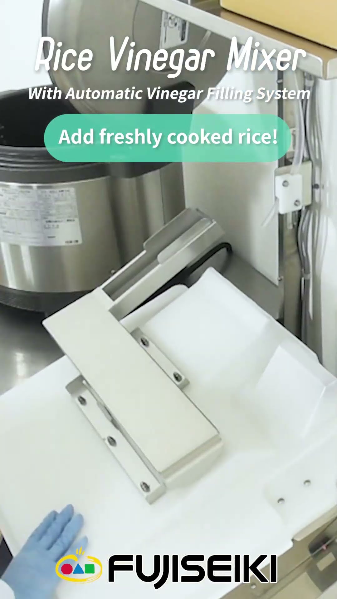 Rice Vinegar Mixer How to make vinegared rice for sushi  -FUJISEIKI- #sushi #machine #sushirice