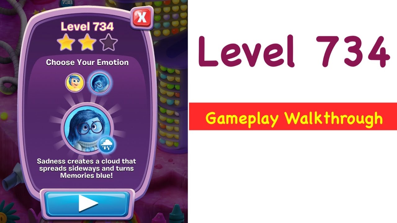 Inside Out Thought Bubbles - Level 734 - Tips and Strategy Gameplay Walkthrough No Boosters