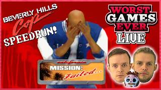 SPEEDRUN ATTEMPT - WGE Classic: Beverly Hills Cop | WorstGamesEver Live!