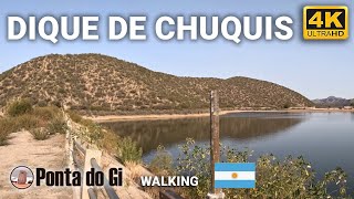 El AGUA de LA RIOJA [DIQUE de CHUQUIS] #walking TOUR virtual 2024 4K ARGENTINA
