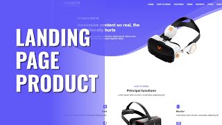 Landing Page Product only HTML, CSS, JavaScript (no frames)