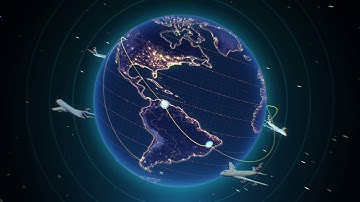 Digital Projection Of The Earth Mass In Blue Lights