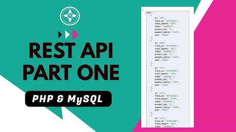 REST API, PHP & MySQL | PART ONE