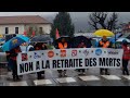 Gare Albertville Manifestation Retraites 11 mars 2023