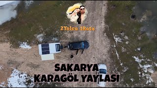 Sakarya Karagöl Yaylasi Karavanla Kiş Kampi Açik Hava Si̇nemasi Ateşte Sicak Çay