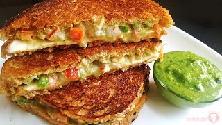 मात्र 5 मिनट में तैयार सुबह का नाश्ता | Easy & Quick Breakfast Sandwich | Spicy Tawa Sandwich recipe