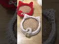 かぎ針編み/猫モチーフコースター/小物入れ