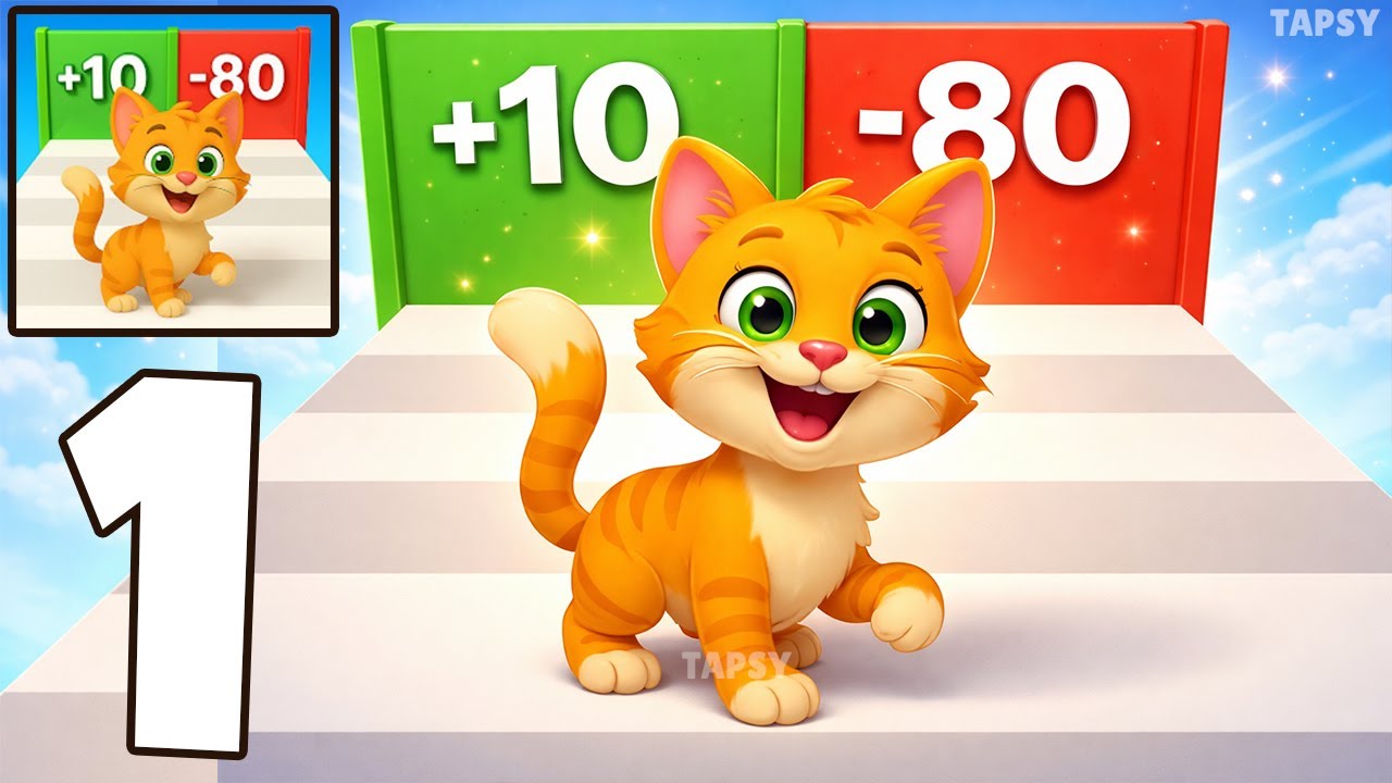 🐱Cat Runner Evolution Gameplay Walkthrough Levels 1–11 Cute Cats Evolve & Run! (Android,iOS)