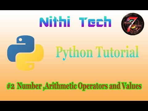 #2  Python Tutorial(Tamil) || Numbers and Math Operators || Nithi Tech ||
