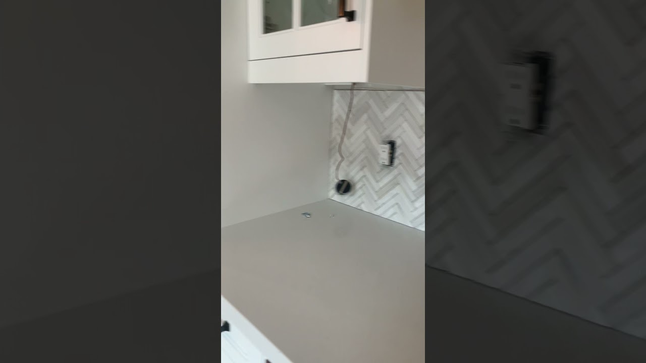 Marble mosaic herringbone