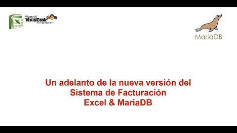 Avance de la nueva versión Sistema de Facturación Excel & MariaDB