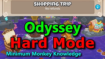 BTD6 Odyssey Hard Mode - Minimum Monkey Knowledge (Shopping Trip) tutorial / guide