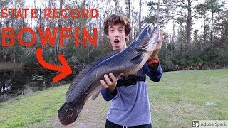 Caught The Biggest Bowfin In The State Of Florida? (Set The State Record)
