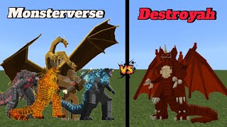 Destroyah vs Monsterverse [Minecraft Bedrock Battle Mobs]