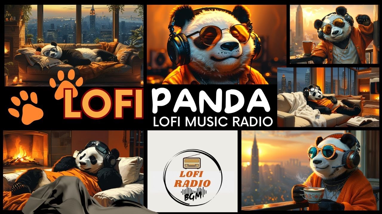 🌅Lofi Panda's calm Lofi playlist: | 🎶Relaxing music for 📚study & sleep ...